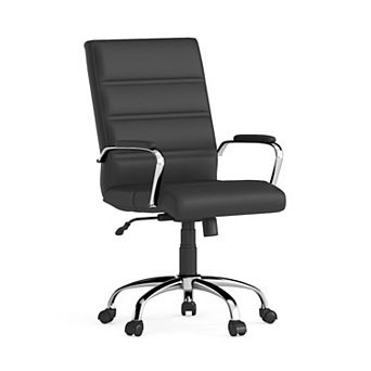 Flash Furniture Mid-Back Executive Swivel Office Chair with Metal Frame/Arms