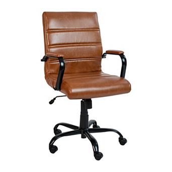Flash Furniture Mid-Back Executive Swivel Office Chair with Metal Frame/Arms