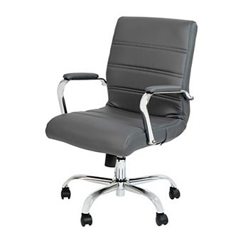 Flash Furniture Mid-Back Executive Swivel Office Chair with Metal Frame/Arms