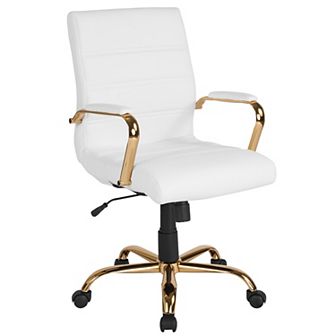 Flash Furniture Mid-Back Executive Swivel Office Chair with Metal Frame/Arms
