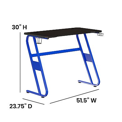 Flash Furniture Professional Gaming Ergonomic Desk with Cup Holder and Headphone Hook