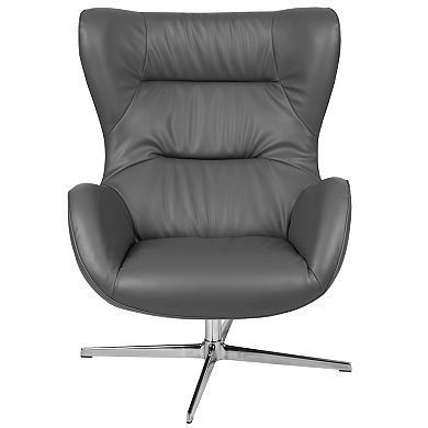 Flash Furniture Home and Office Retro Swivel Wing Accent Chair