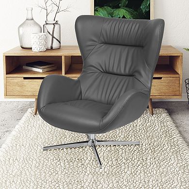 Flash Furniture Home and Office Retro Swivel Wing Accent Chair