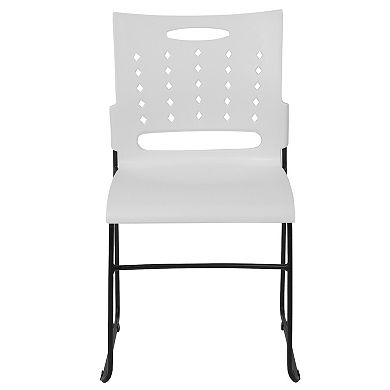 Flash Furniture 881 lb. Capacity Sled Base Stack Chair with Carry Handle and Air-Vent Back