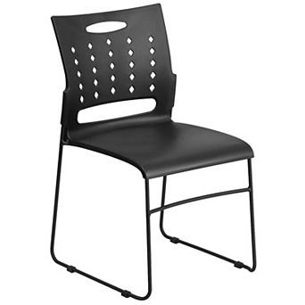 Flash Furniture 881 lb. Capacity Sled Base Stack Chair with Carry Handle and Air-Vent Back