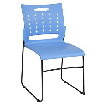 Flash Furniture 881 lb. Capacity Sled Base Stack Chair with Carry Handle and Air-Vent Back