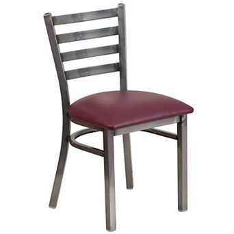 Flash Furniture Clear Coated Ladder Back Metal Restaurant Chair
