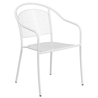 Flash Furniture Indoor-Outdoor Steel Patio Arm Chair with Round Back
