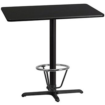 Flash Furniture 30'' x 42'' Rectangular Table Top with 23.5'' x 29.5'' Bar Height Table Base
