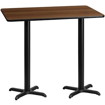 Flash Furniture 30'' x 60'' Rectangular Table Top with 22'' x 22'' Bar Height Table Bases