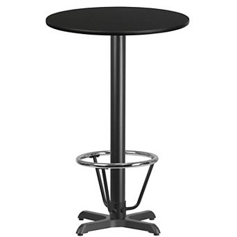 Flash Furniture 24'' Round Laminate Table Top with 22'' x 22'' Bar Height Table Base