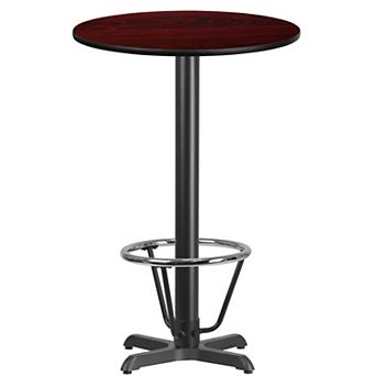 Flash Furniture 24'' Round Laminate Table Top with 22'' x 22'' Bar Height Table Base
