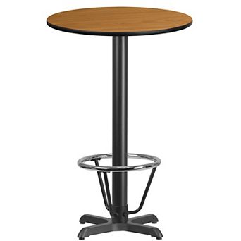 Flash Furniture 24'' Round Laminate Table Top with 22'' x 22'' Bar Height Table Base