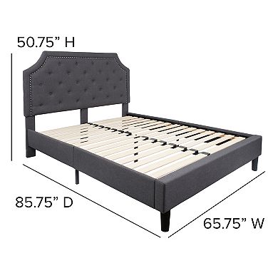 Flash Furniture Tufted Platform Bed with 10 Inch Pocket Spring Mattress