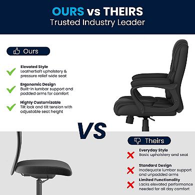 Flash Furniture Flash Fundamentals Big & Tall 400 lb. Rated LeatherSoft Office Chair