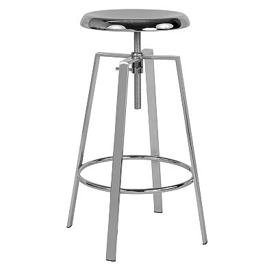 Flash Furniture Industrial Style Barstool with Swivel Lift Adjustable Height Seat