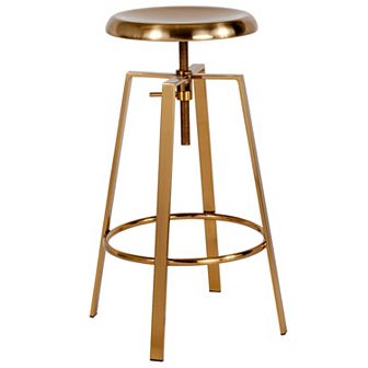 Flash Furniture Industrial Style Barstool with Swivel Lift Adjustable Height Seat