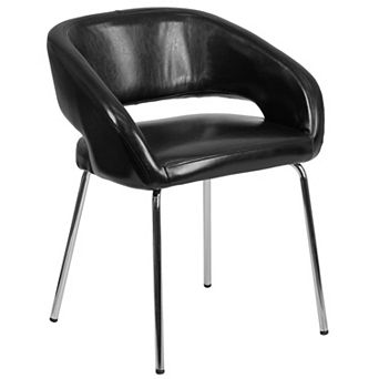 Flash Furniture Contemporary LeatherSoft Side Reception Chair with Chrome Legs