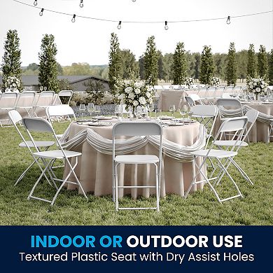 Flash Furniture Plastic Folding Chair 650LB Weight Capacity - Event Chair