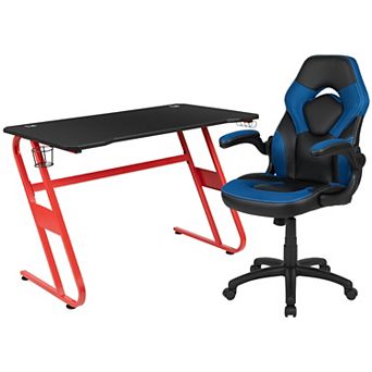 Flash Furniture Gaming Desk and Chair Set with Cup Holder and Headphone Hook - Desk Bundle