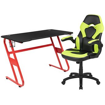 Flash Furniture Gaming Desk and Chair Set with Cup Holder and Headphone Hook - Desk Bundle