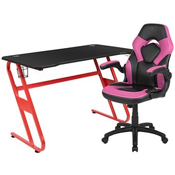 Flash Furniture Gaming Desk and Chair Set with Cup Holder and Headphone Hook - Desk Bundle
