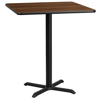 Flash Furniture 36'' Square Laminate Table Top with 30'' x 30'' Bar Height Table Base