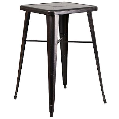 Flash Furniture 23.75'' Square Metal Indoor-Outdoor Bar Height Table