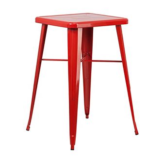 Flash Furniture 23.75'' Square Metal Indoor-Outdoor Bar Height Table