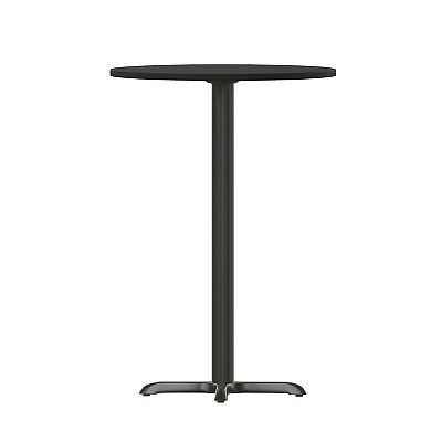 Flash Furniture 36'' Round Laminate Table Top with 30'' x 30'' Bar Height Table Base