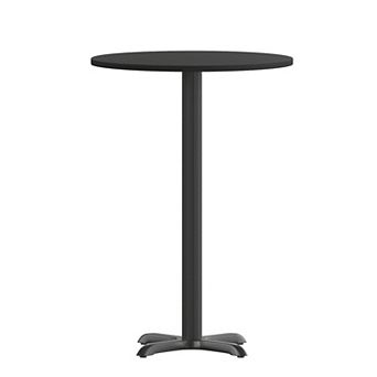 Flash Furniture 36'' Round Laminate Table Top with 30'' x 30'' Bar Height Table Base