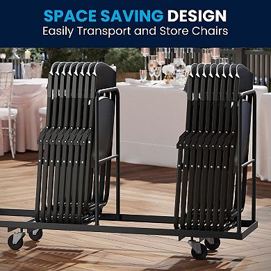 Flash Furniture 2 Pack 500 lb. Capacity Heavy Duty Plastic Folding Chair