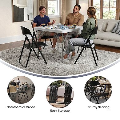 Flash Furniture 2 Pack 500 lb. Capacity Heavy Duty Plastic Folding Chair