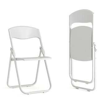 Flash Furniture 2 Pack 500 lb. Capacity Heavy Duty Plastic Folding Chair