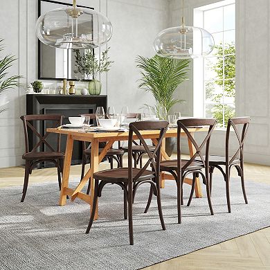 Flash Furniture Stackable Wood Cross Back Chair