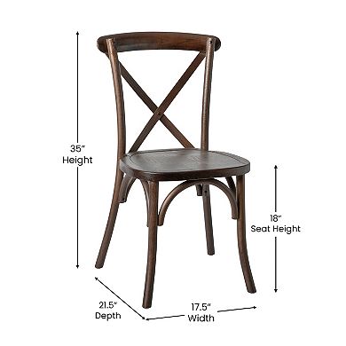 Flash Furniture Stackable Wood Cross Back Chair