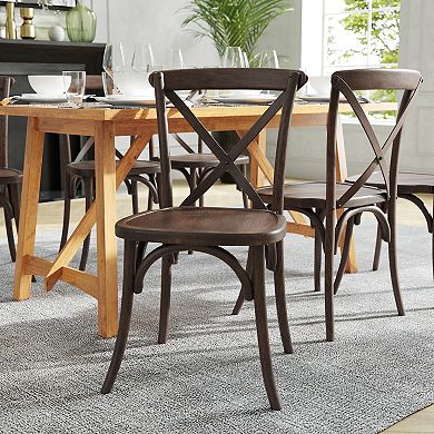 Flash Furniture Stackable Wood Cross Back Chair