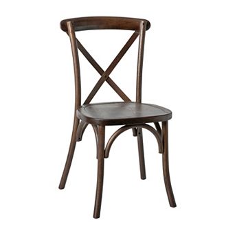 Flash Furniture Stackable Wood Cross Back Chair