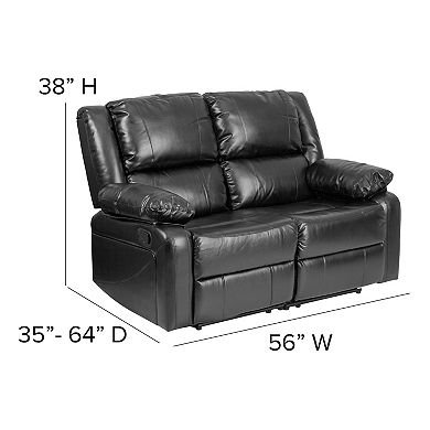 Flash Furniture Loveseat with Two Built-In Recliners