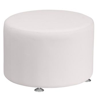 Flash Furniture LeatherSoft 24" Round Ottoman - Reception and Home Office Furniture