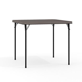 Flash Furniture 2.83-Foot Square Bi-Fold Plastic Folding Table with Carrying Handle