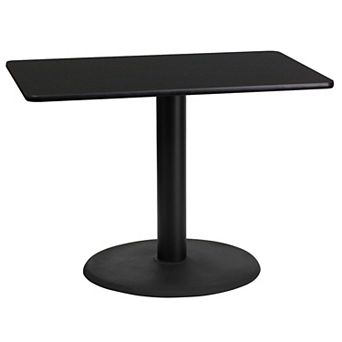 Flash Furniture 24'' x 42'' Rectangular Laminate Table Top with 24'' Round Table Height Base