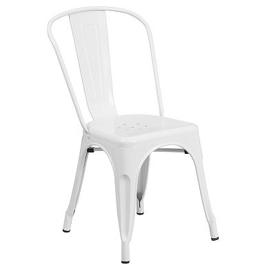 Flash Furniture 30'' Round Metal Indoor-Outdoor Table Set with 4 Cafe Chairs
