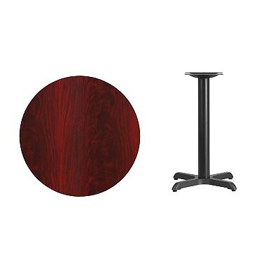 Flash Furniture 30'' Round Laminate Table Top with 22'' x 22'' Table Height Base