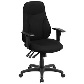Flash Furniture High Back Fabric Multifunction Ergonomic Task Chair with Adjustable Arms