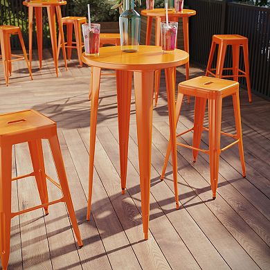 Flash Furniture 24'' Round Metal Indoor-Outdoor Bar Height Table
