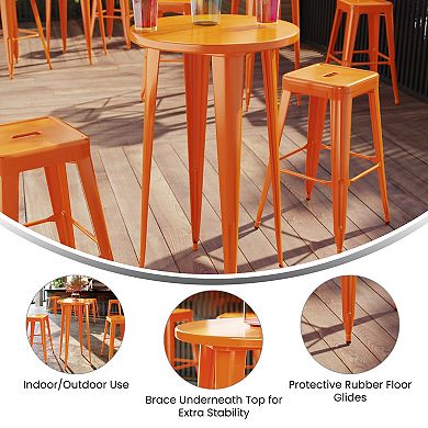 Flash Furniture 24'' Round Metal Indoor-Outdoor Bar Height Table