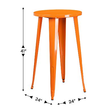 Flash Furniture 24'' Round Metal Indoor-Outdoor Bar Height Table