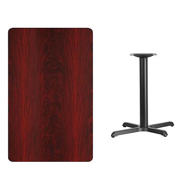 Flash Furniture 30'' x 48'' Rectangular Laminate Table Top w/ 23.5'' x 29.5'' Table Height Base