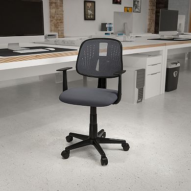 Flash Furniture Pivot Back Mesh Swivel Task Office Chair with Arms